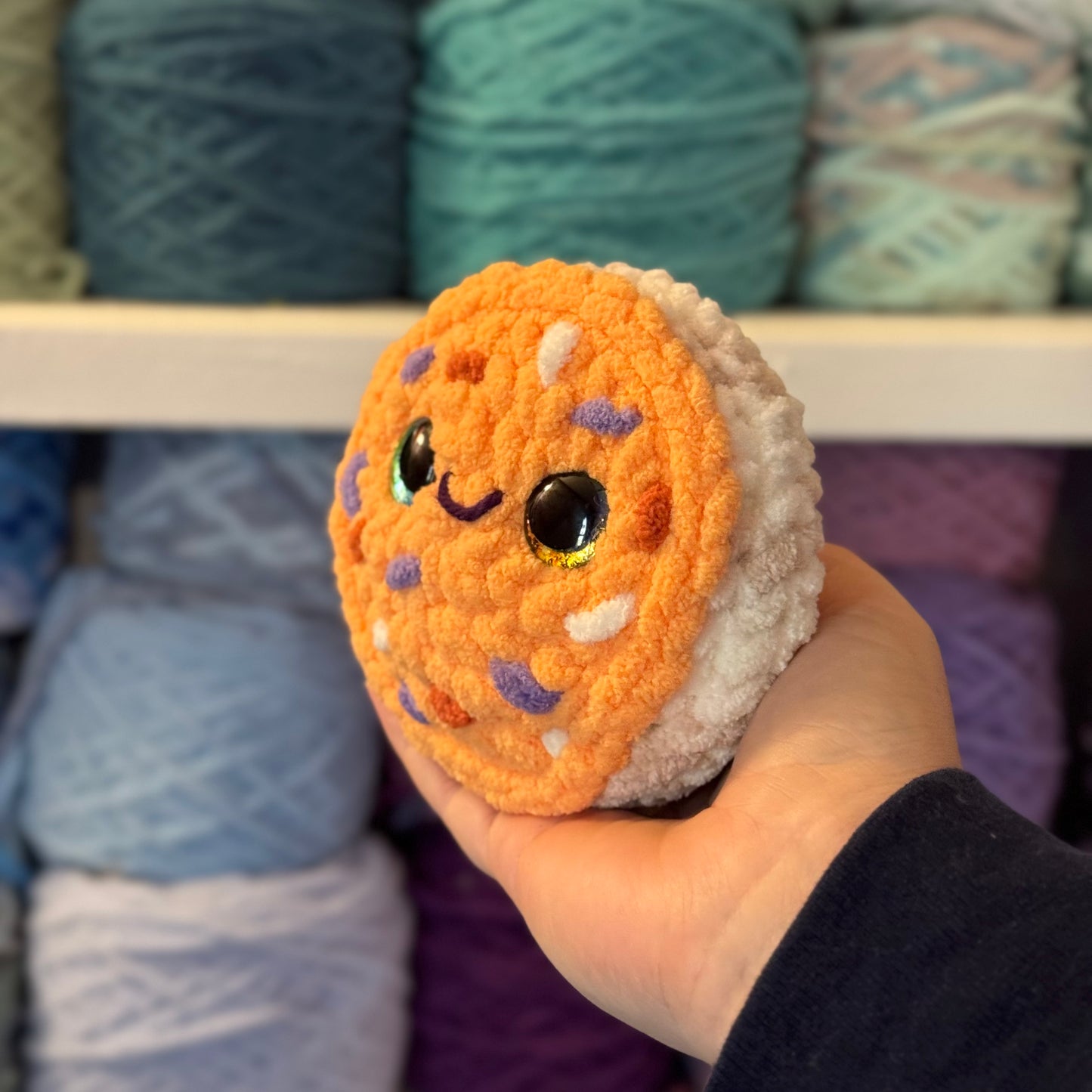 Cookie Crochet Plushie | Hand Painted Eyes