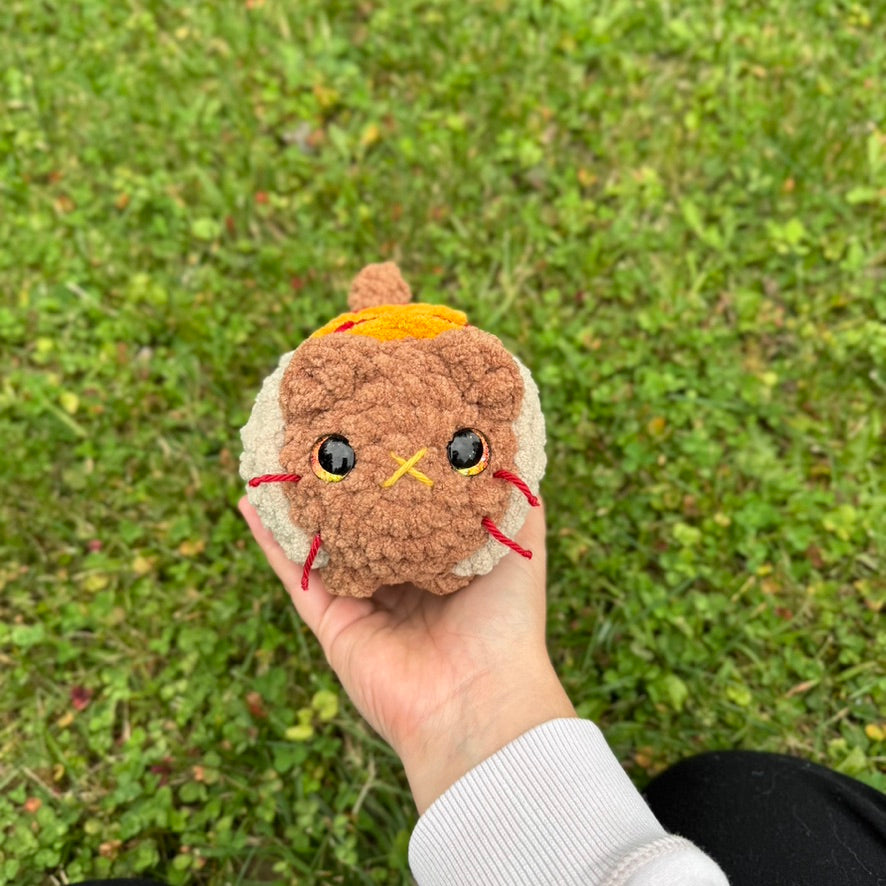 Hot Dog Crochet Plushie | Hand Painted Eyes