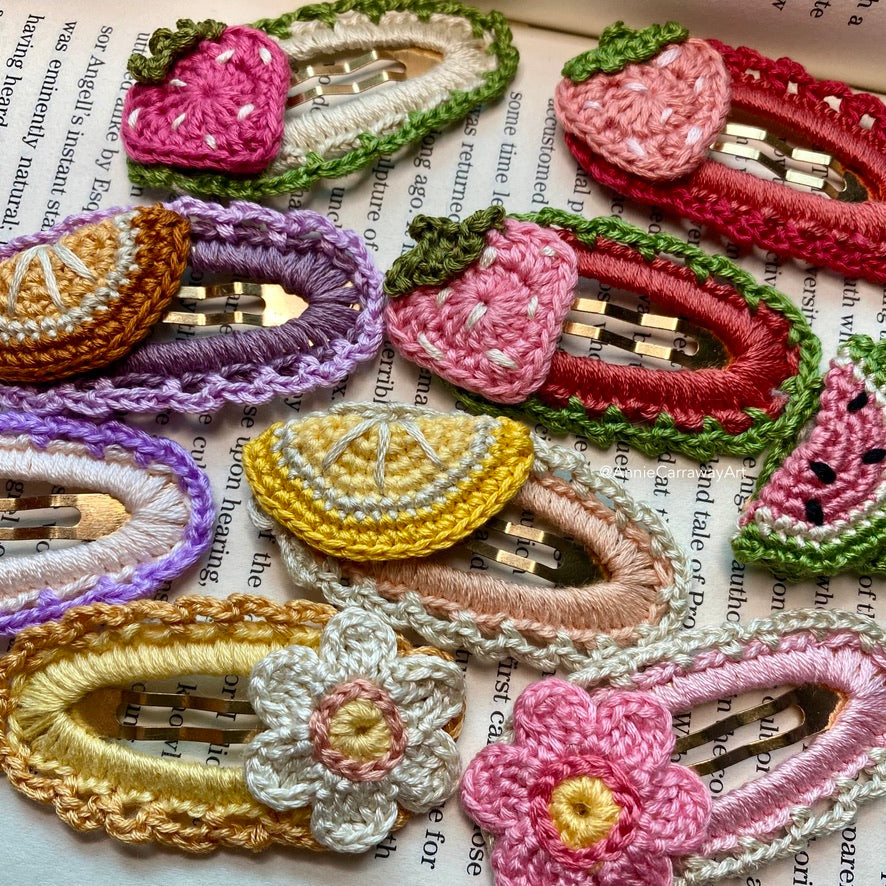 Crochet Accessories | Hair Clips and Earrings