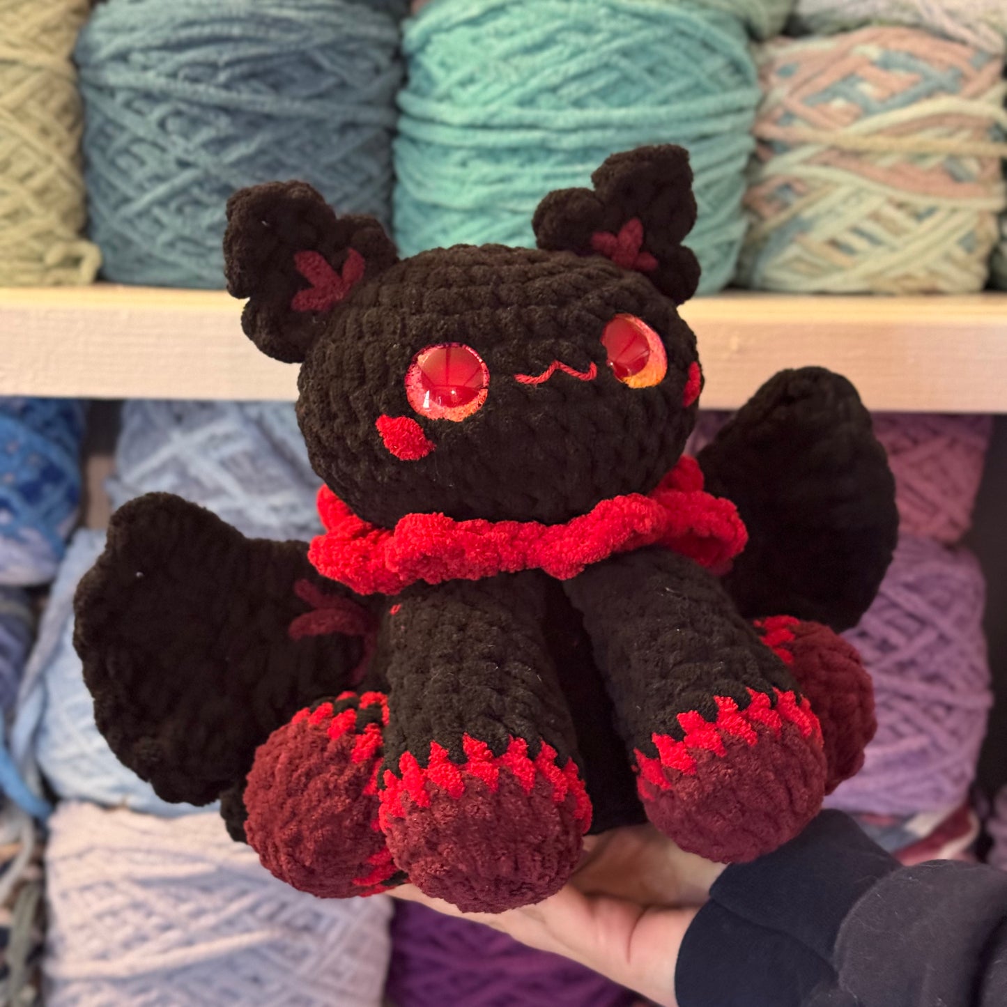 Moth Man Crochet Plushie | Hand Painted Eyes