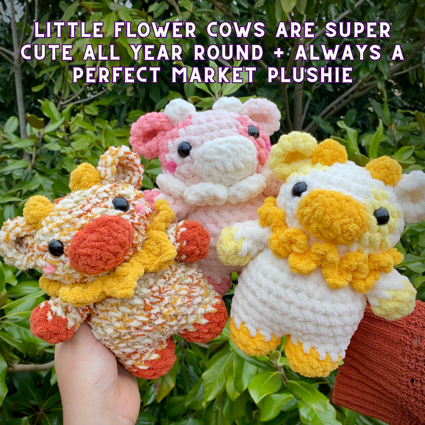 Little Flower Cows Crochet Pattern | Digital Download