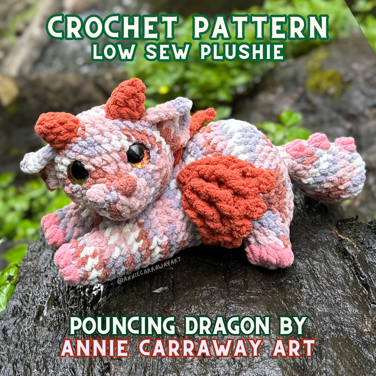 Pouncing Dragon Crochet Pattern | Digital Download