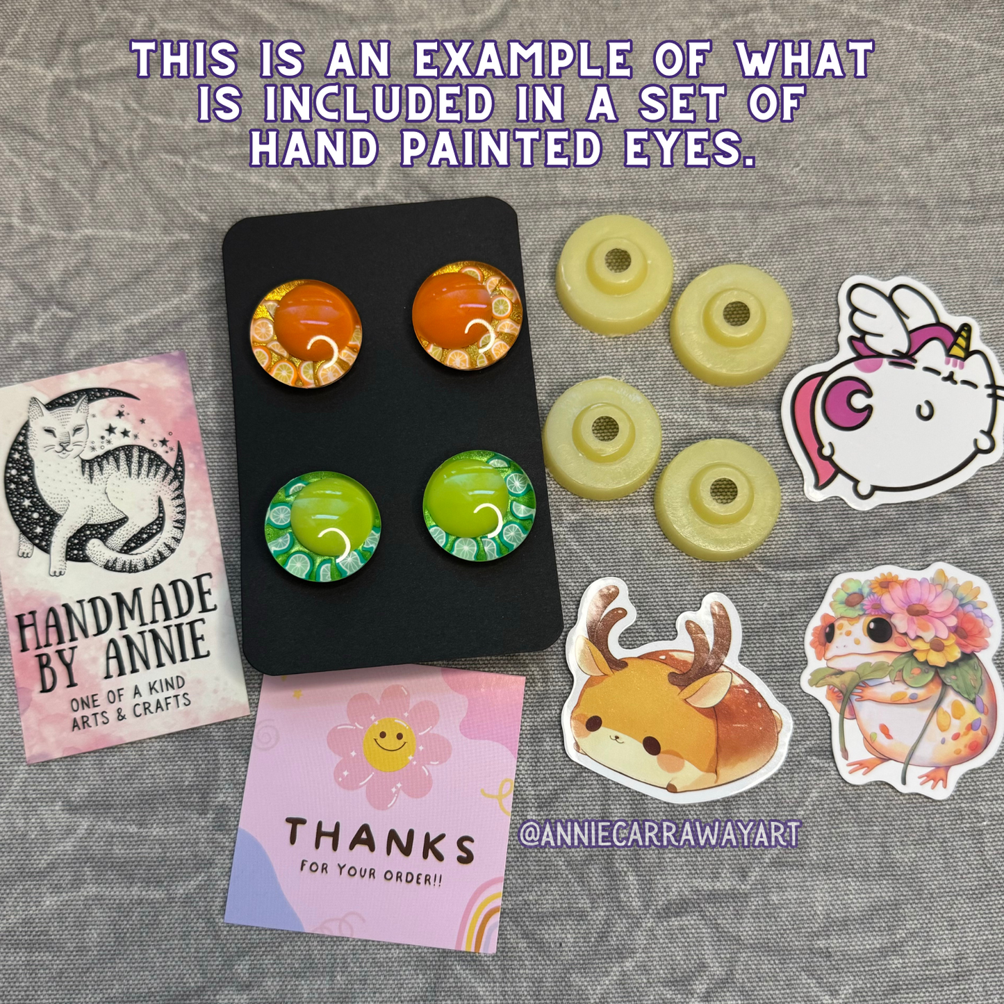 Hand Painted Eyes | Made to Order | Sweet Heart Collection