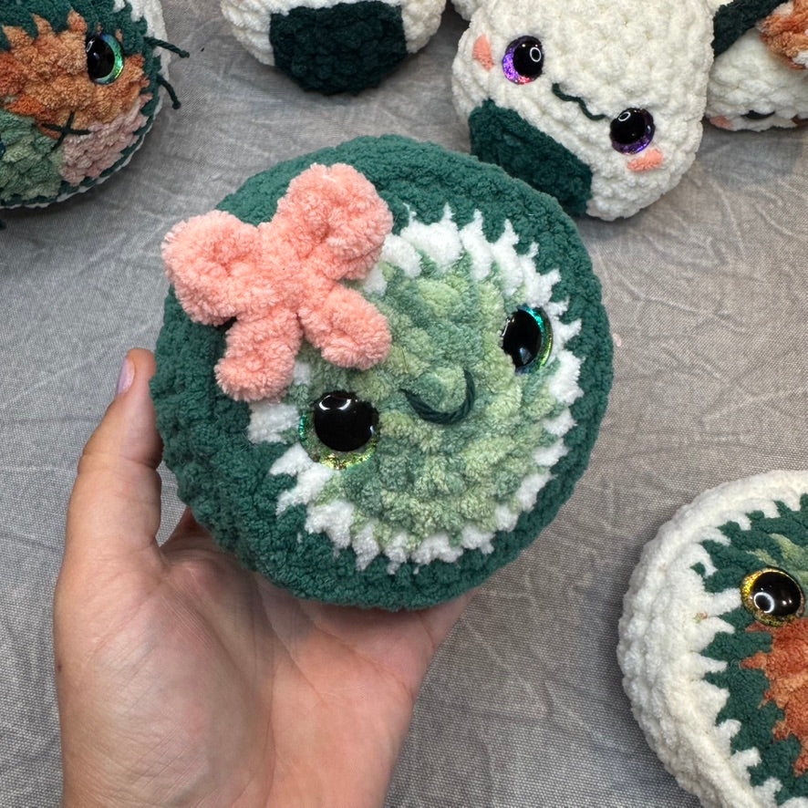 Sushi Roll Crochet Plushies | Hand Painted Eyes