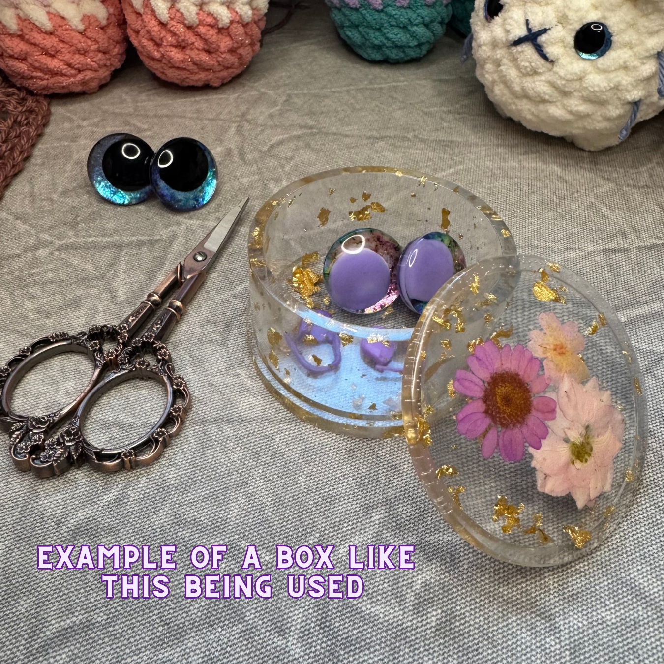 Golden Daisy Flower Trinket Box (extra flowers)