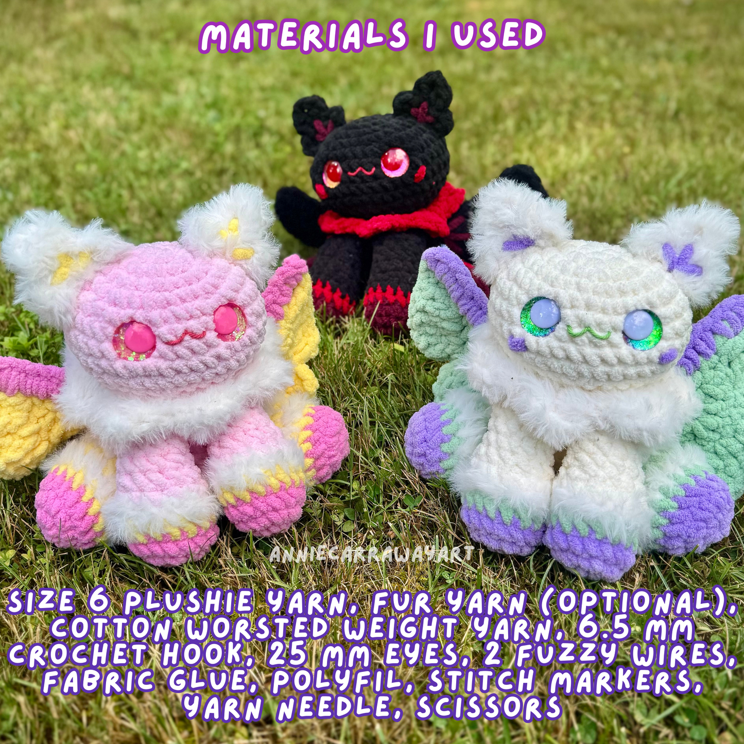 Friendly Moth & Mothman Plushie Pattern
