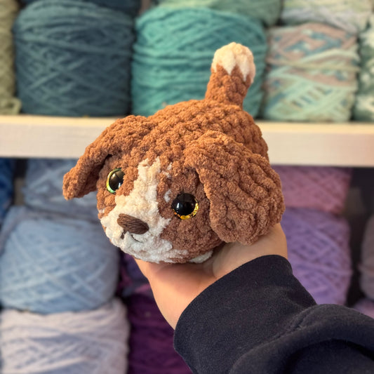 Mini Beagle Crochet Plushie | Hand Painted Eyes