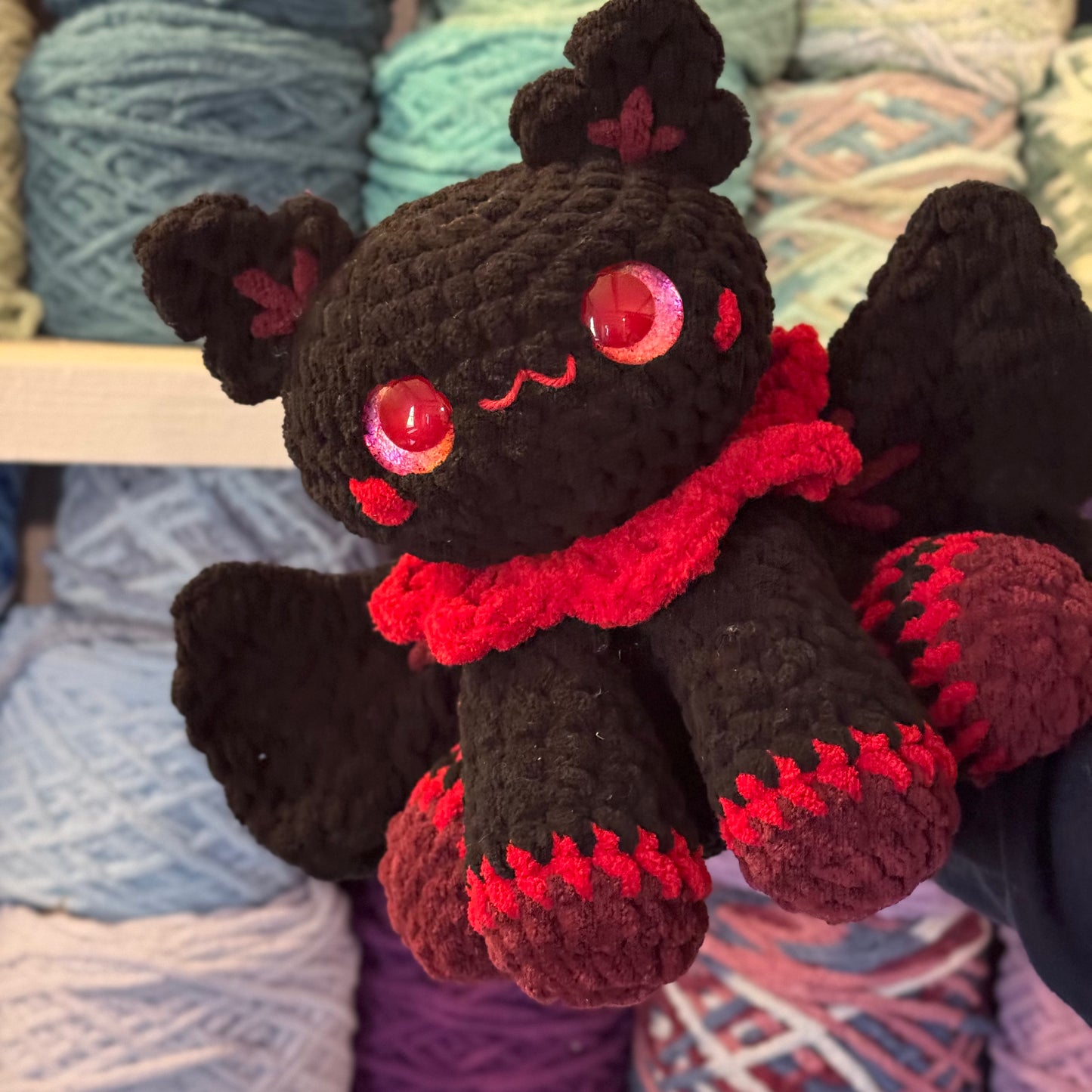 Moth Man Crochet Plushie | Hand Painted Eyes