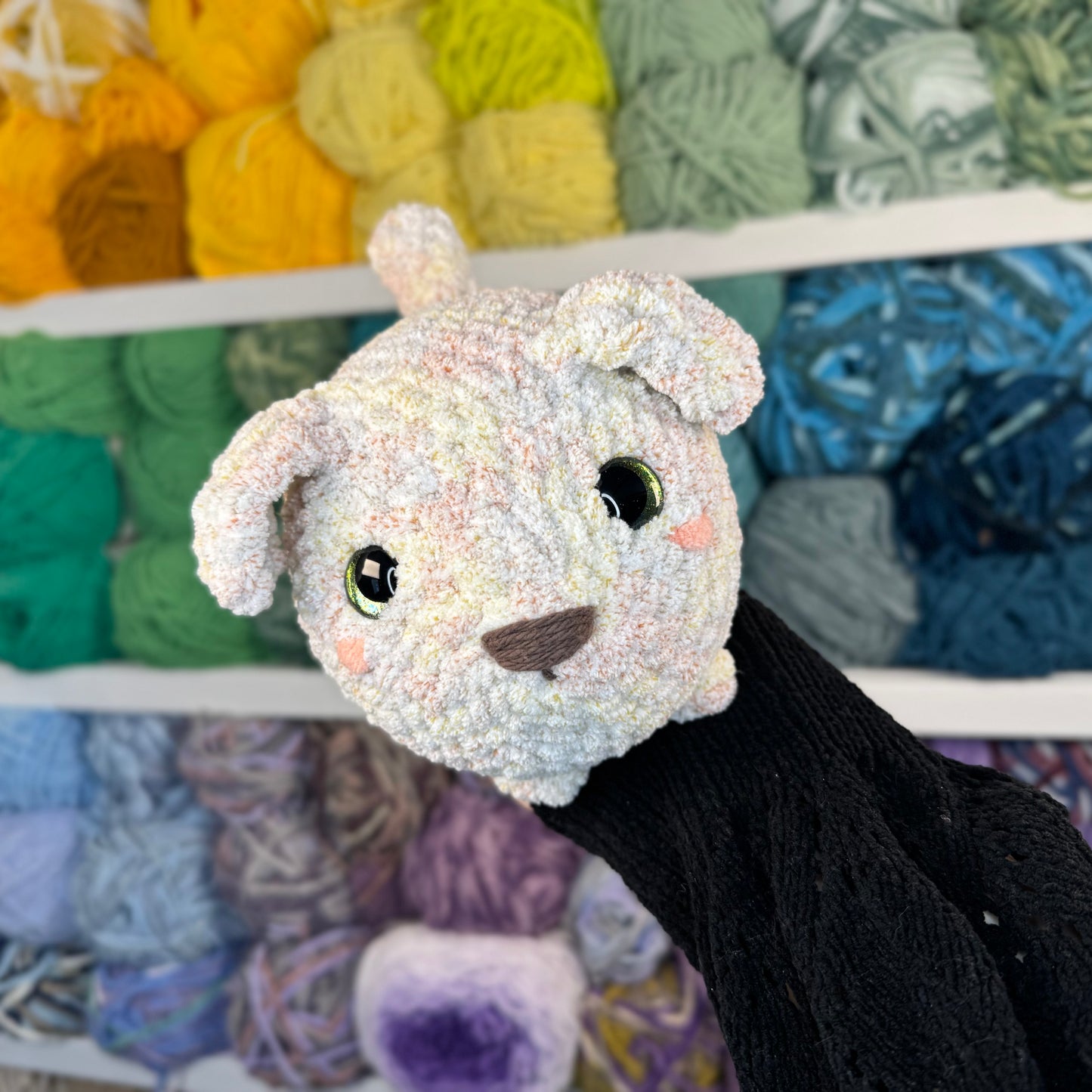 Labrador Doggie Crochet Plushie | Hand Painted Eyes