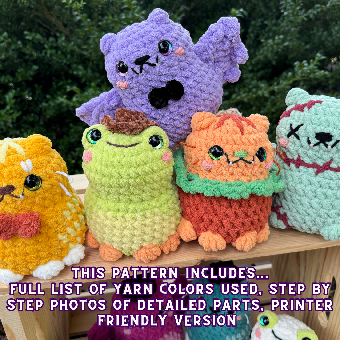 Spooky Friends Plushies Crochet Pattern | Digital Download