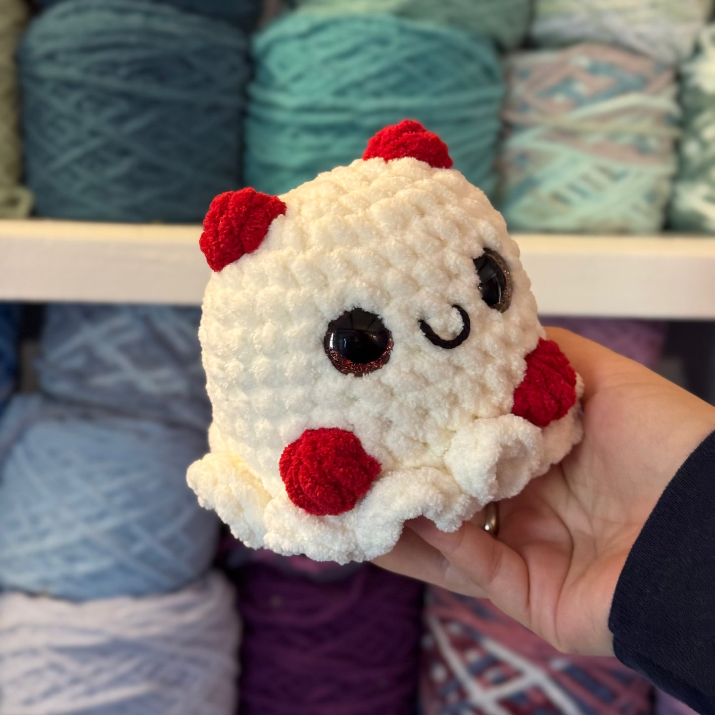 Mischief Ghost Crochet Plushie | Hand Painted Eyes