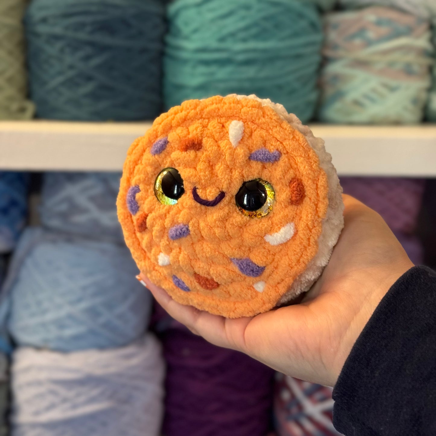 Cookie Crochet Plushie | Hand Painted Eyes
