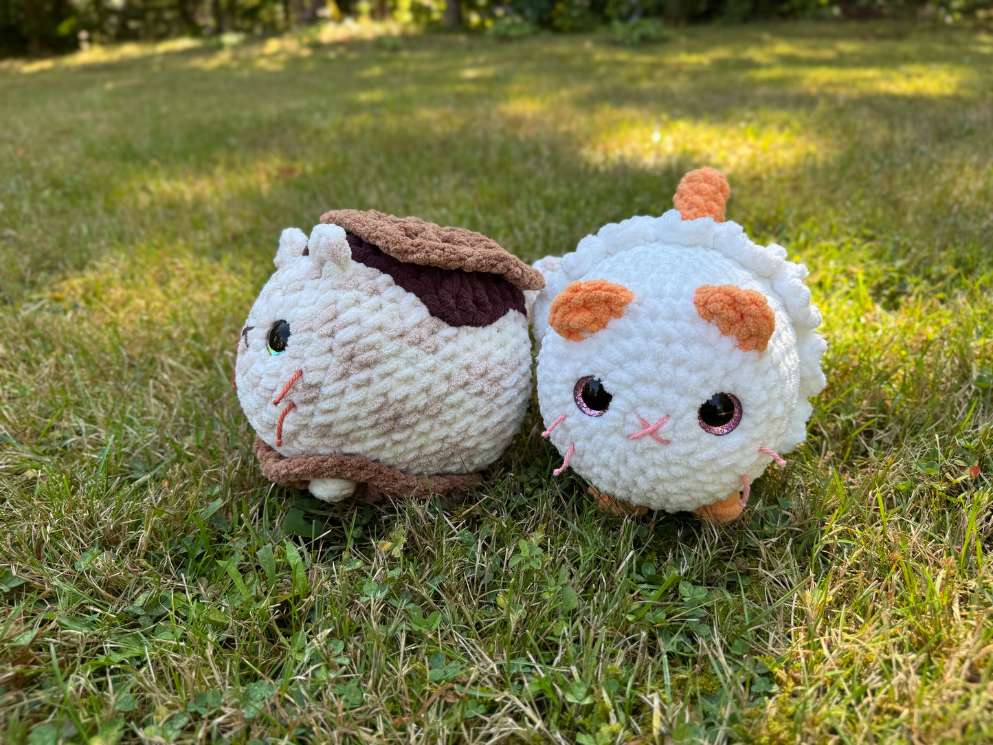 S'mores Cat Crochet Plushie | Hand Painted Eyes