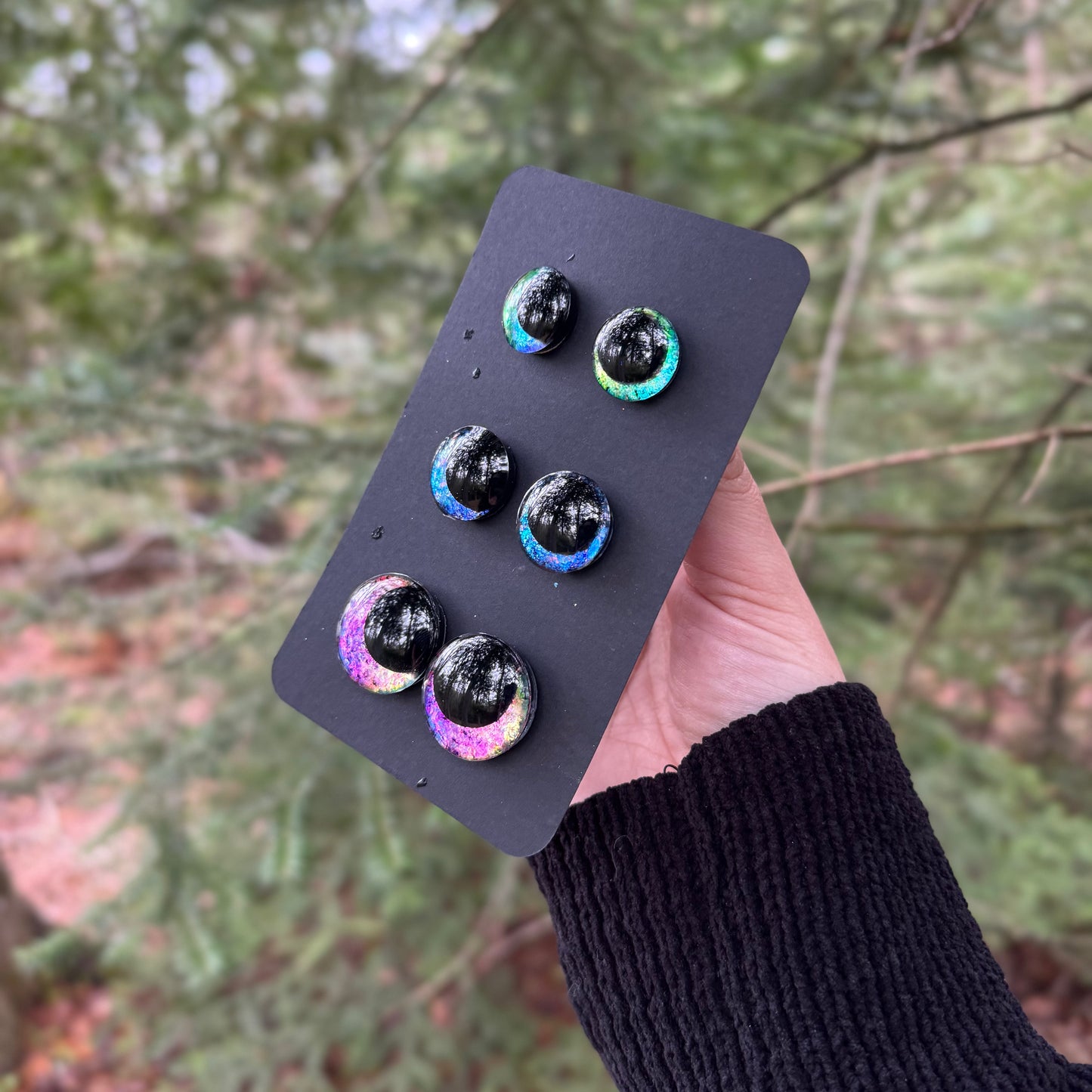 Hand Painted Kawaii Eyes | 18mm, 20mm, 25mm | Set 10