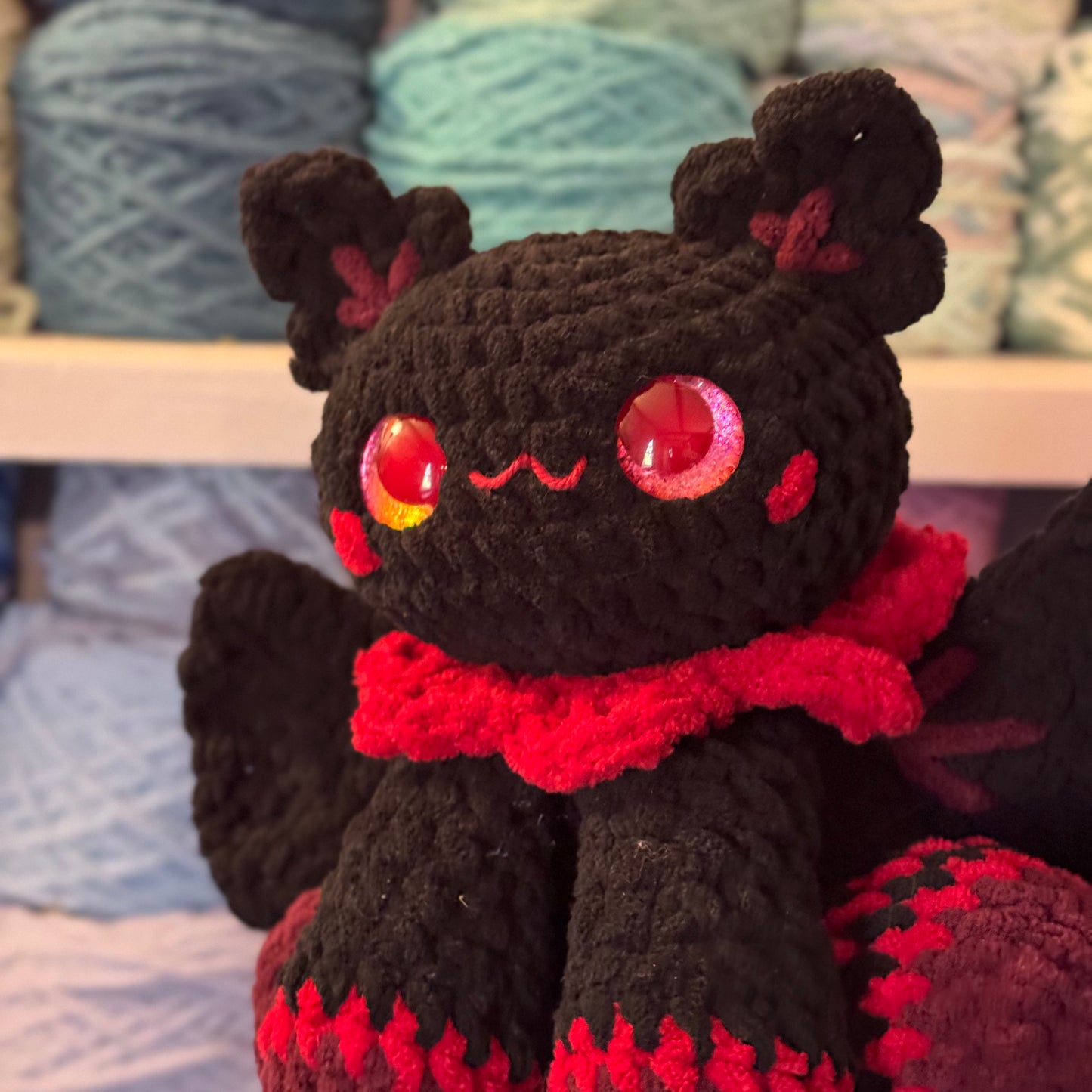 Moth Man Crochet Plushie | Hand Painted Eyes