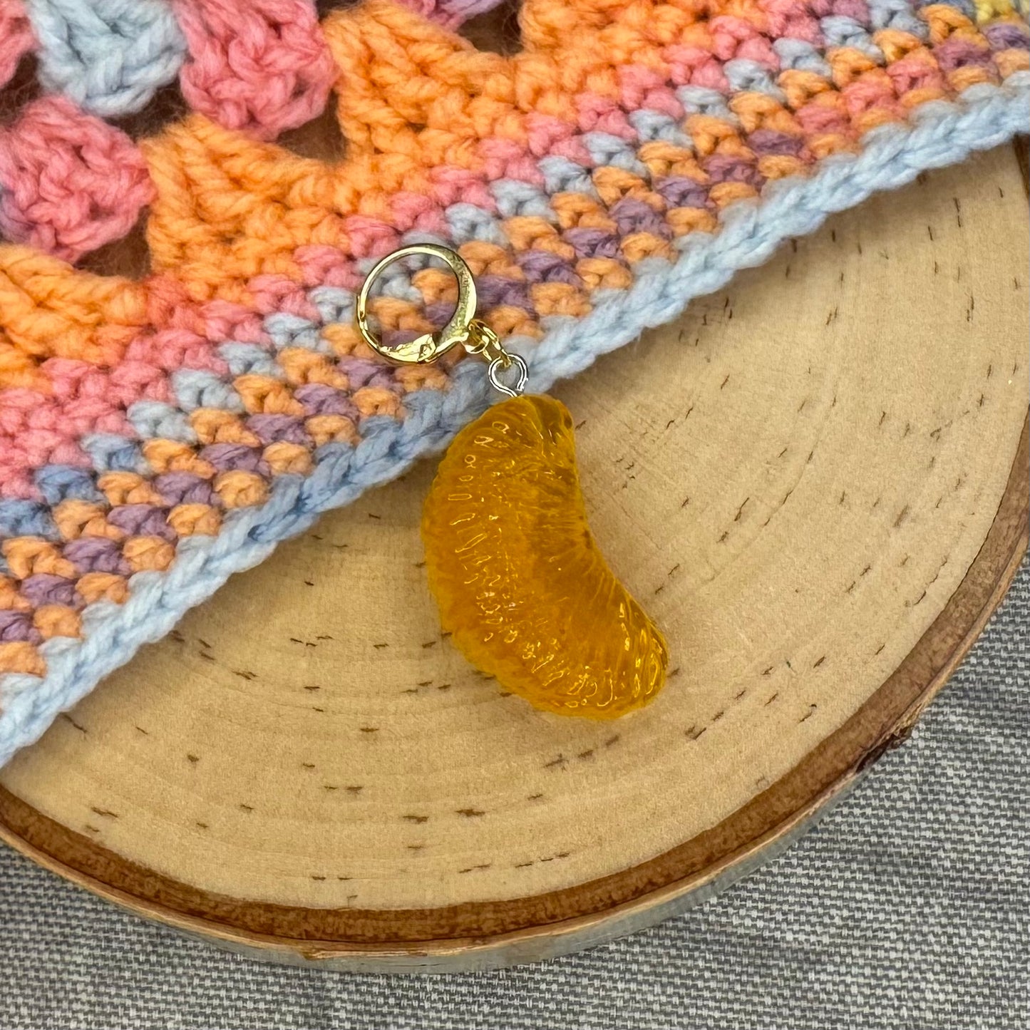 Tangerine Stitch Marker | 1 pack