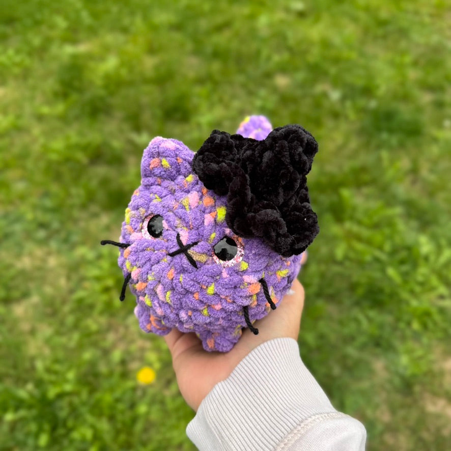 Witchy Kitten Crochet Plushie | Hand Painted Eyes