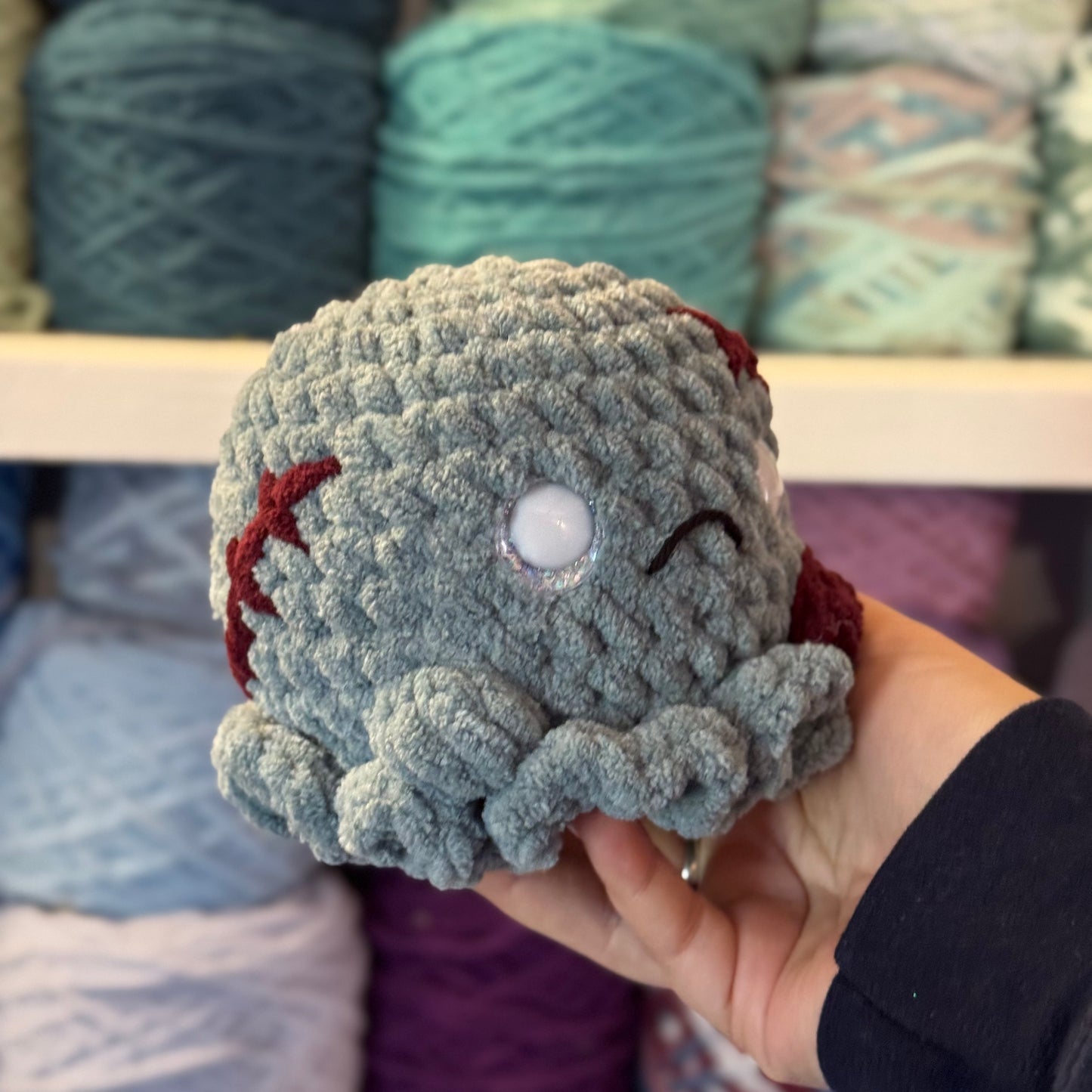 Zombie Ghost Crochet Plushie | Hand Painted Eyes