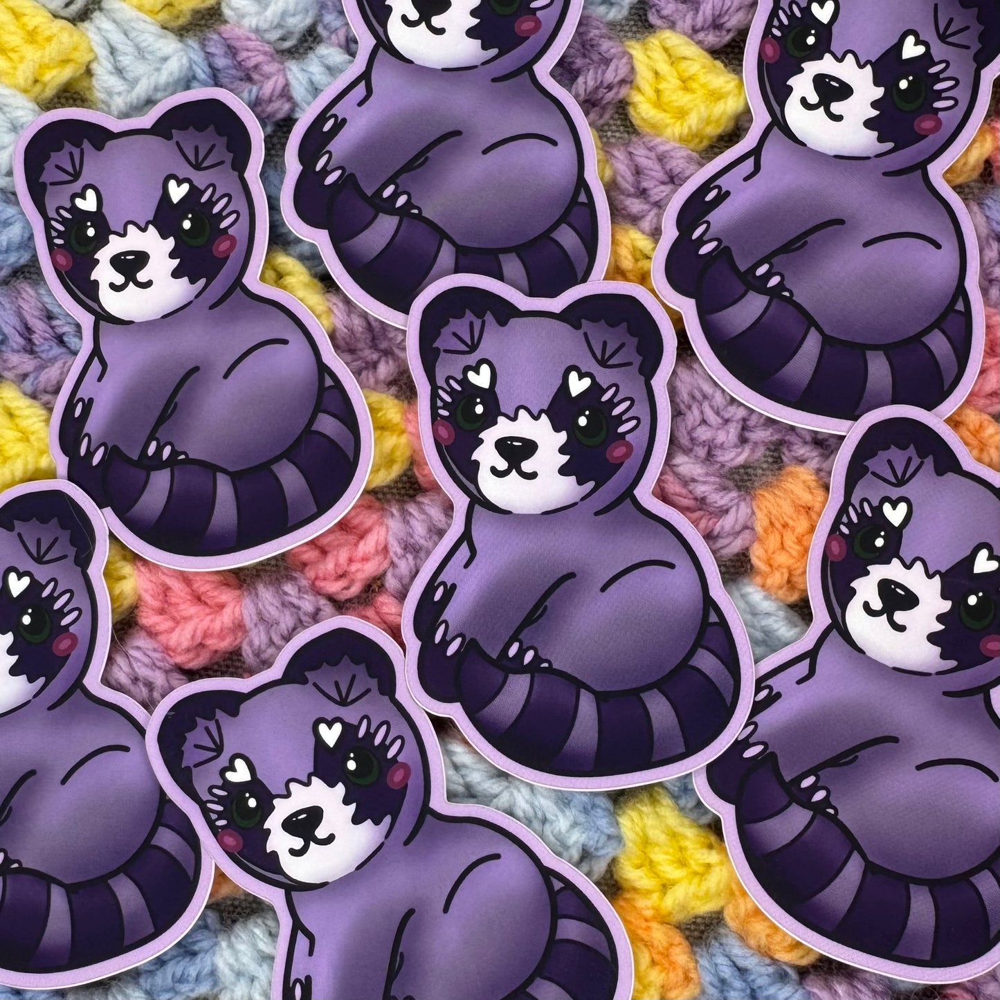Friendly Raccoon Sticker
