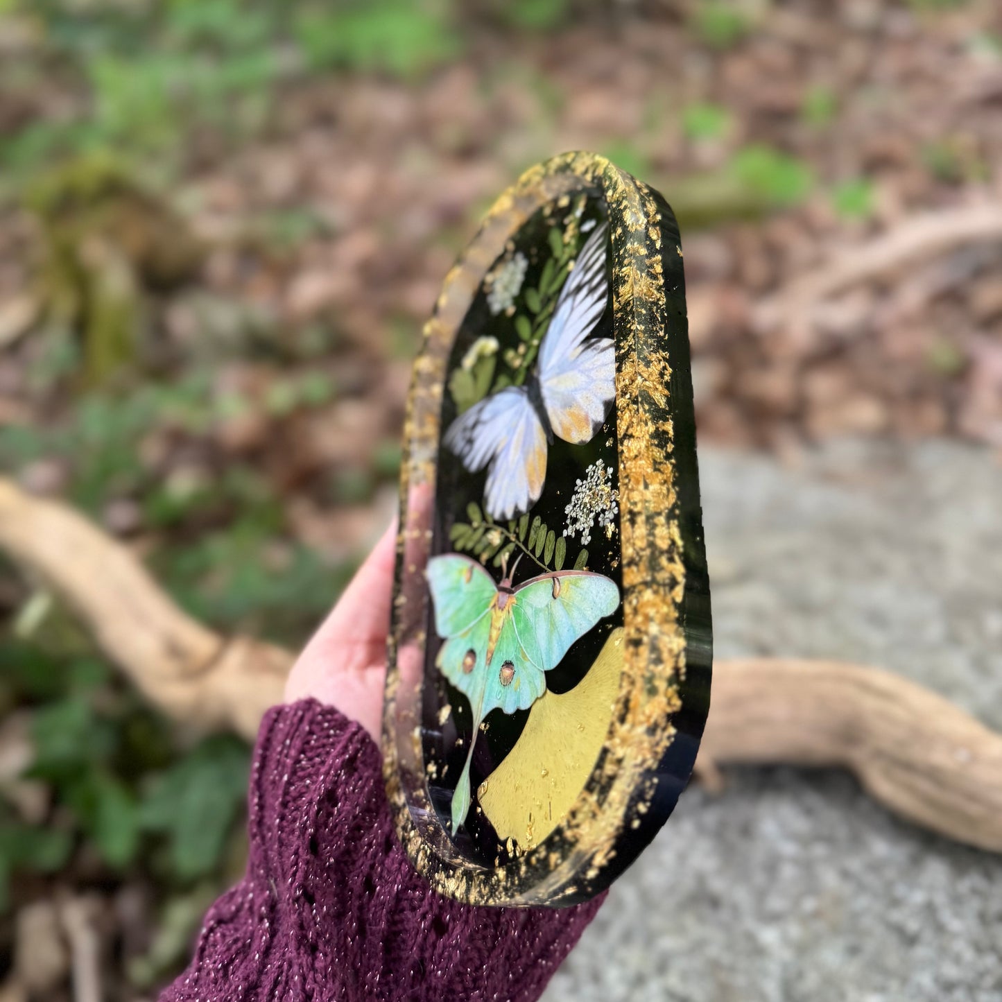Pieridae White and Luna Trinket Tray