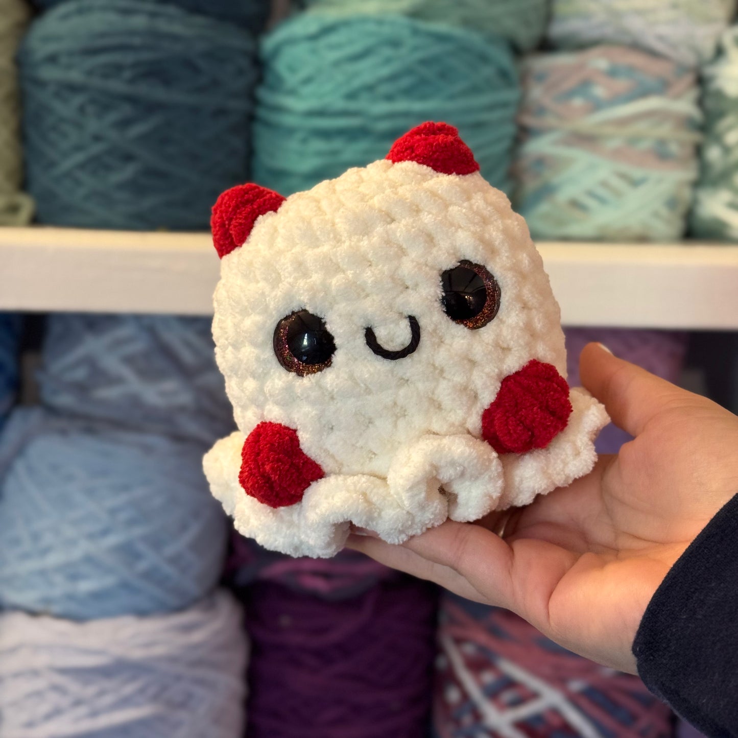 Mischief Ghost Crochet Plushie | Hand Painted Eyes