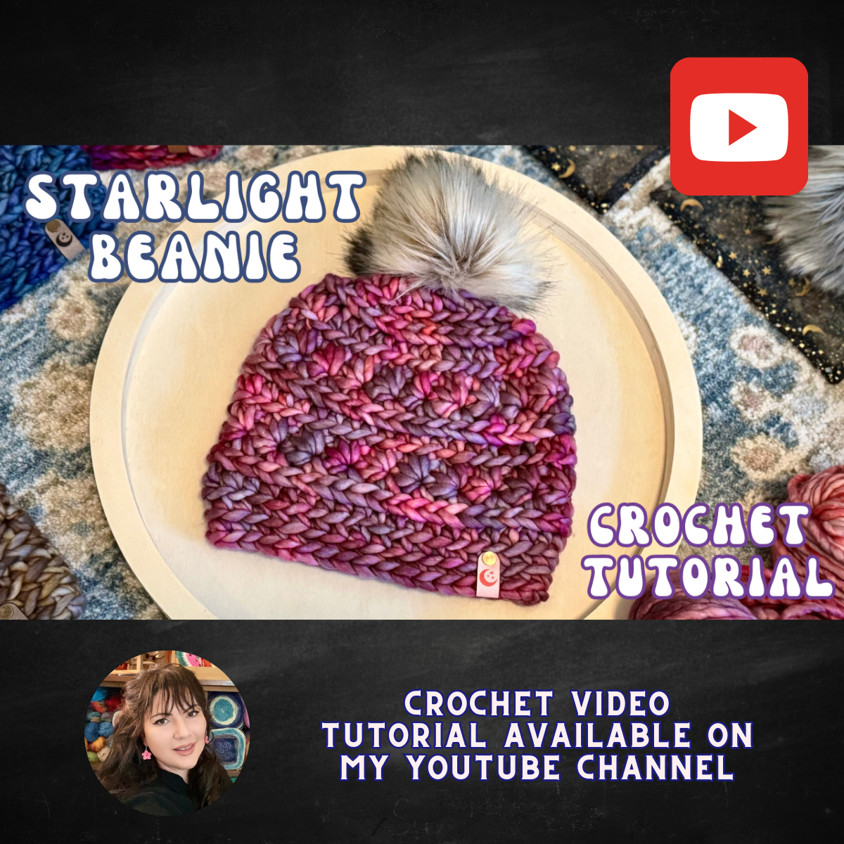 DIY Crochet Kit | Starlight Beanie | Hand Dyed Merino Wool | Archangel