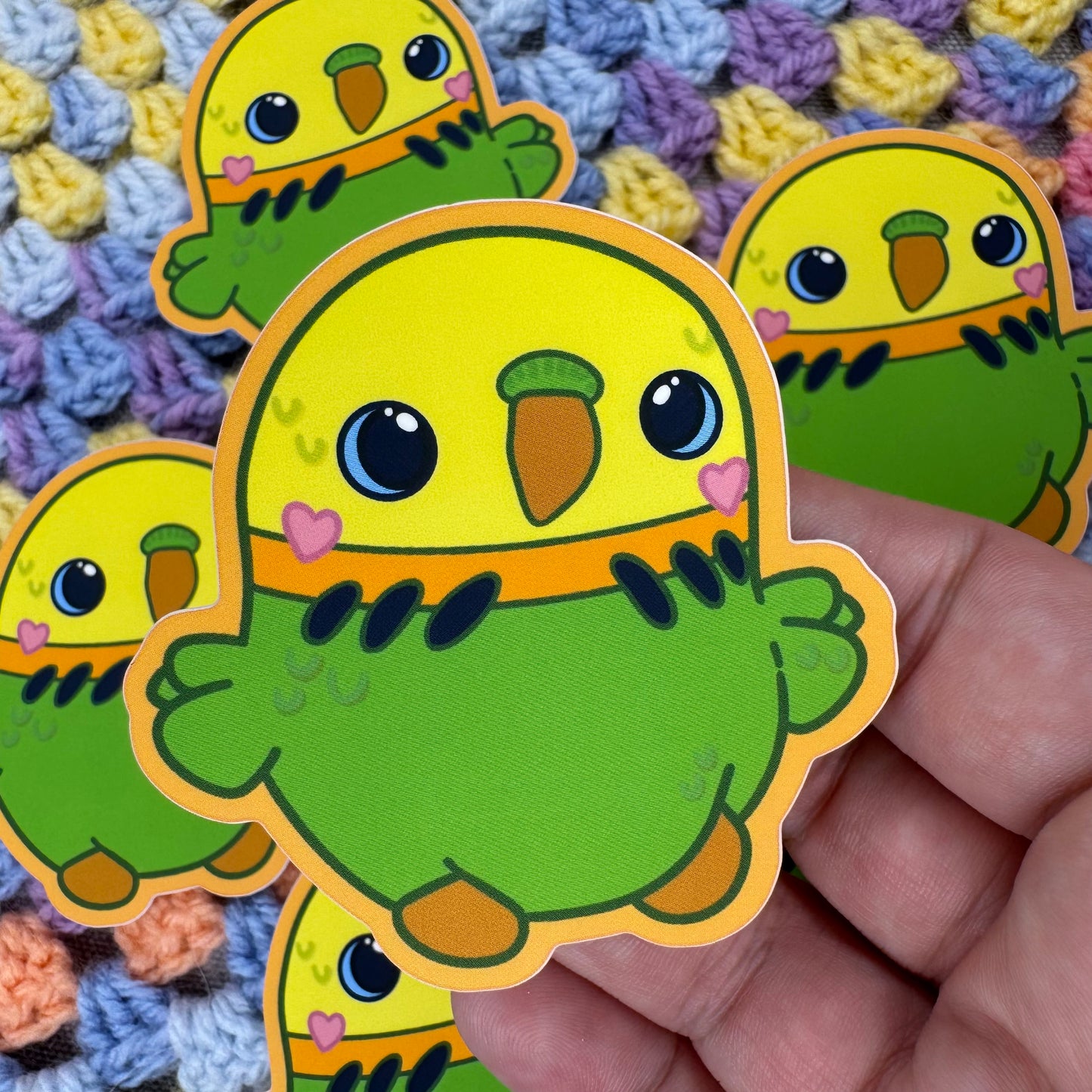 Yellow Budgie Birdie Sticker
