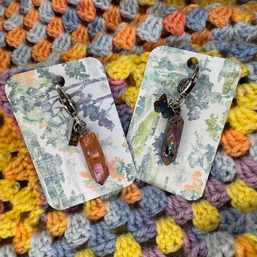 Smokey Butterfly Crystal Stitch Marker | 1 pack