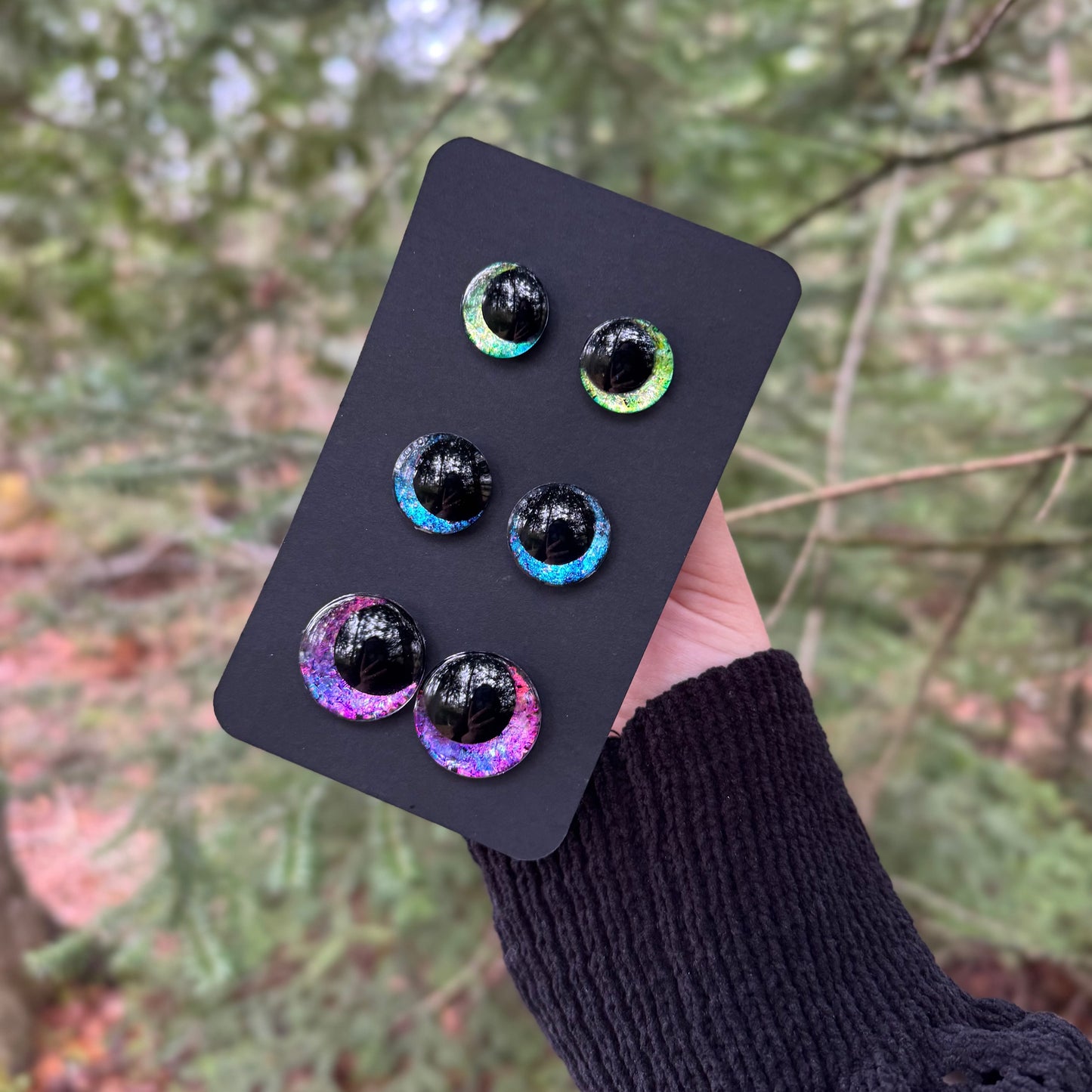 Hand Painted Kawaii Eyes | 18mm, 20mm, 25mm | Set 10