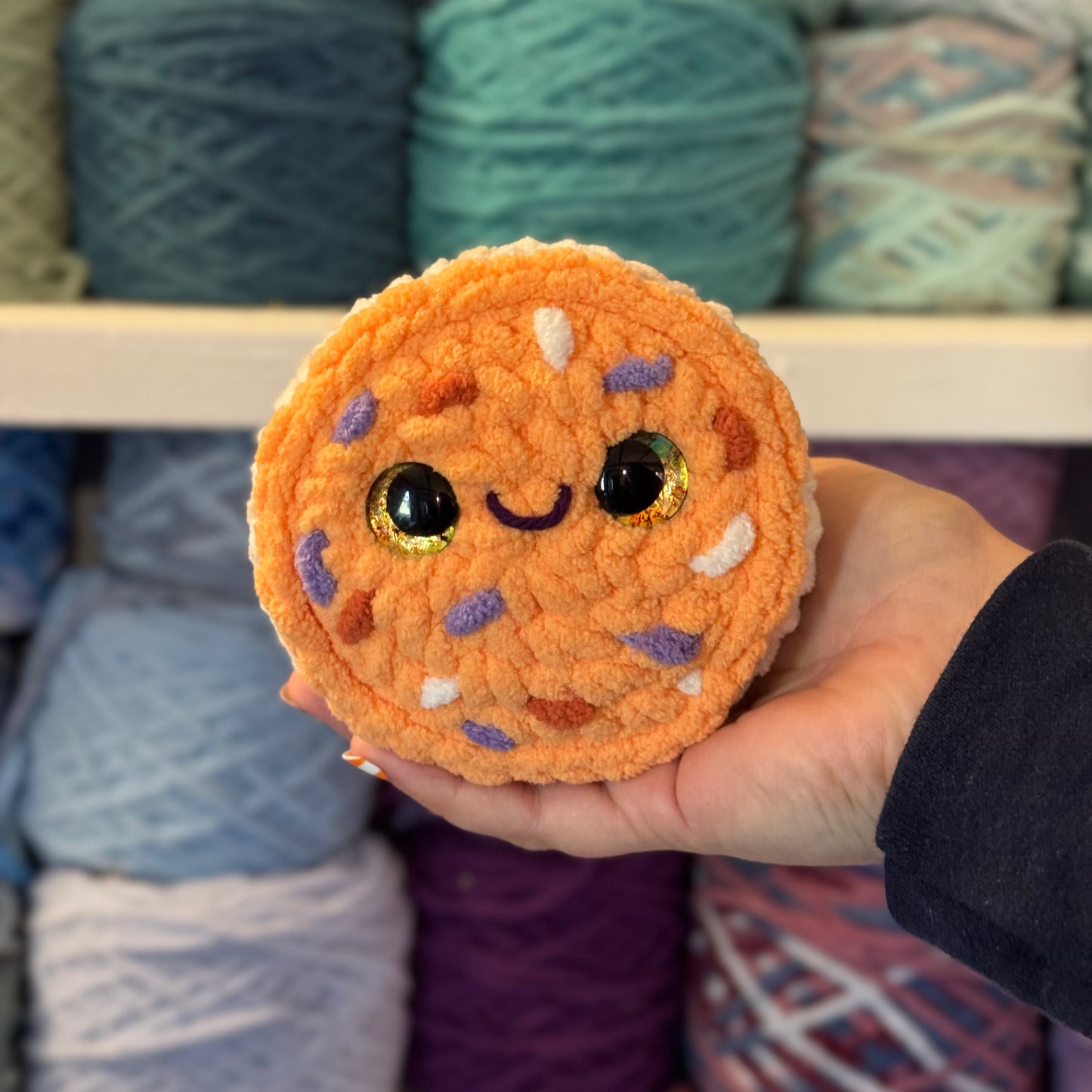 Cookie Crochet Plushie | Hand Painted Eyes
