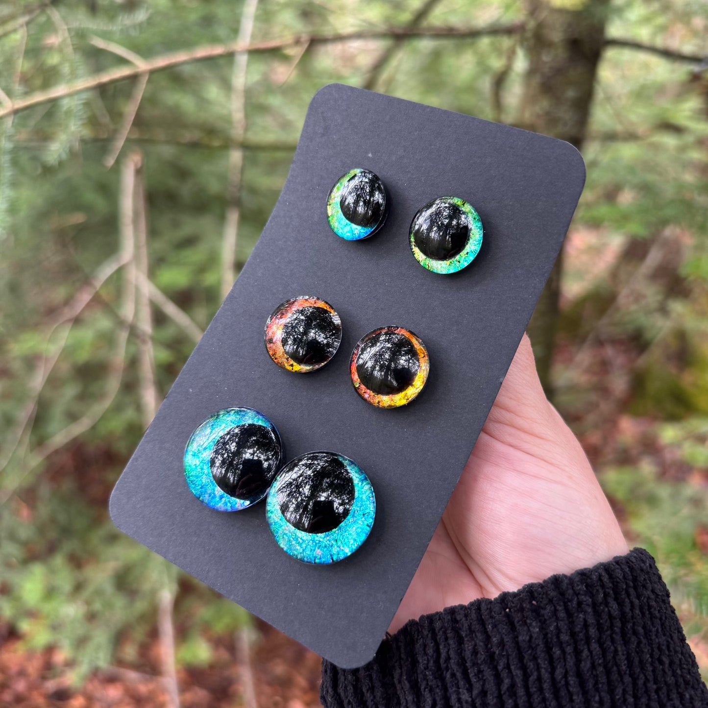 Hand Painted Kawaii Eyes | 18mm, 20mm, 25mm | Set 11