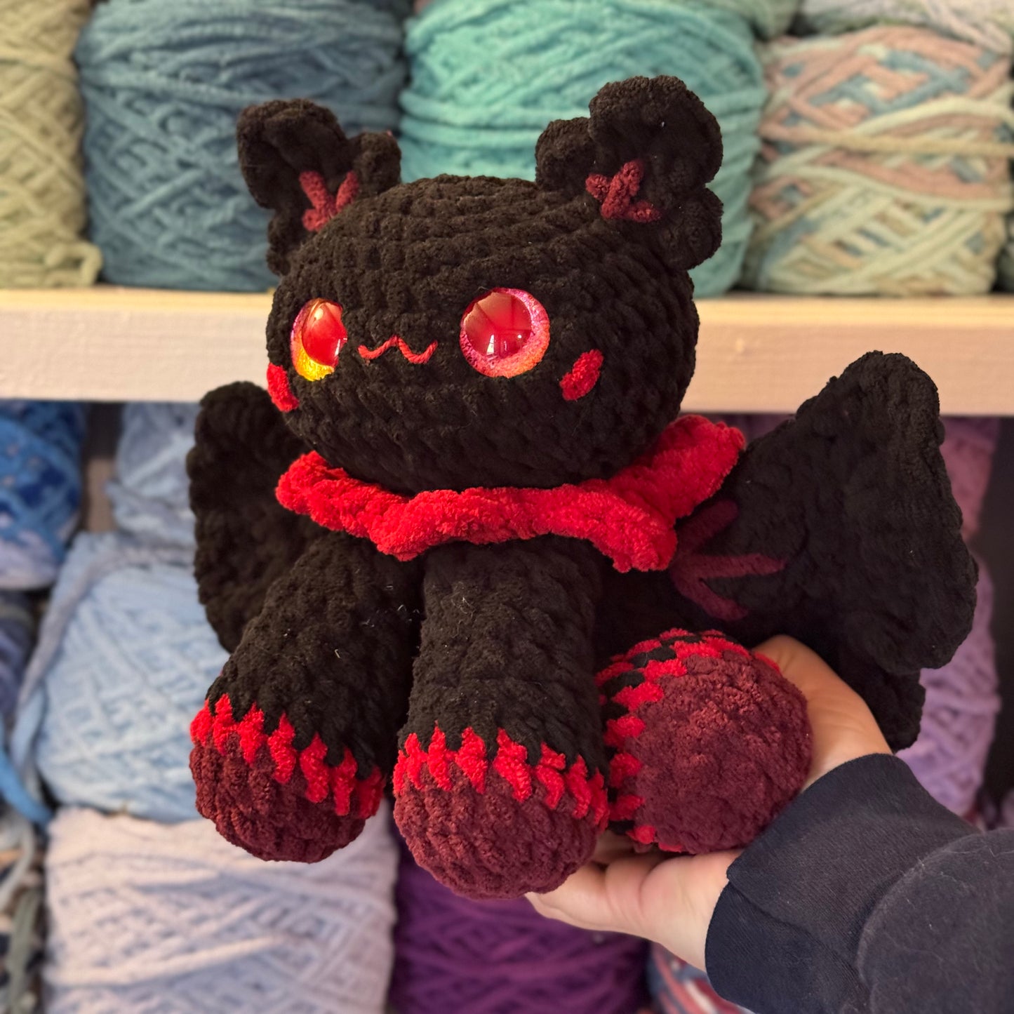 Moth Man Crochet Plushie | Hand Painted Eyes