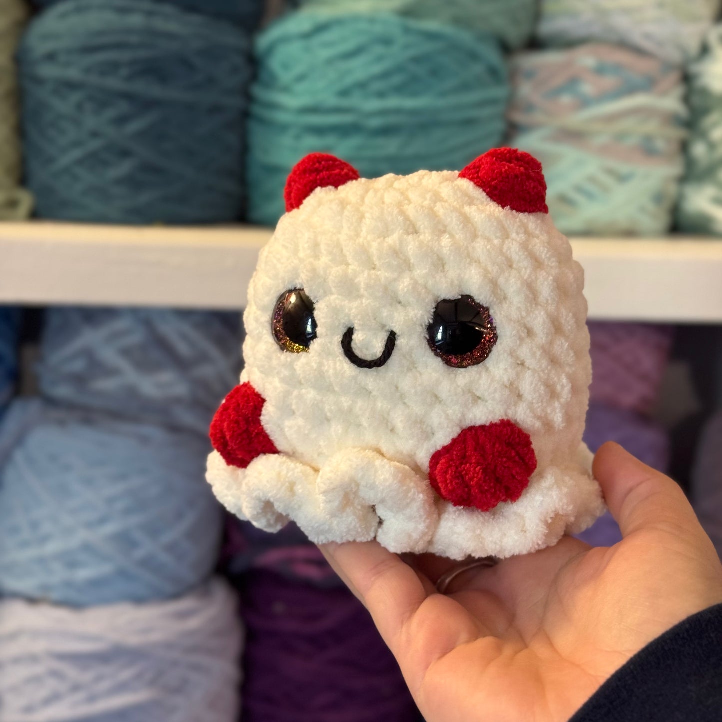Mischief Ghost Crochet Plushie | Hand Painted Eyes
