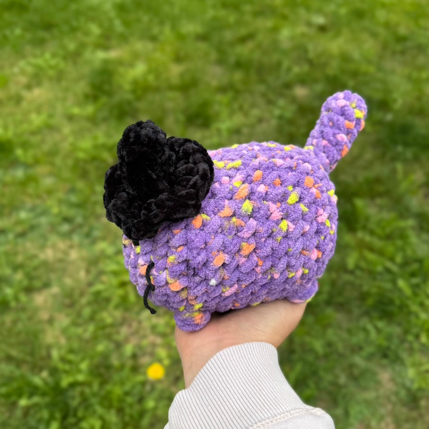 Witchy Kitten Crochet Plushie | Hand Painted Eyes