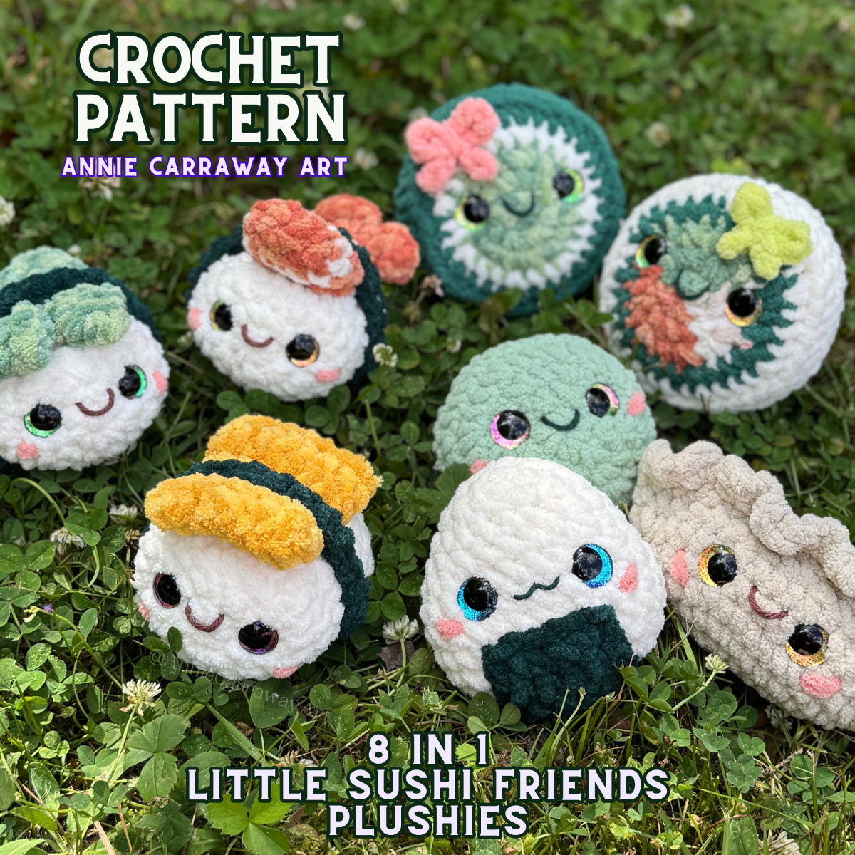 Little Sushi Friends Crochet Pattern