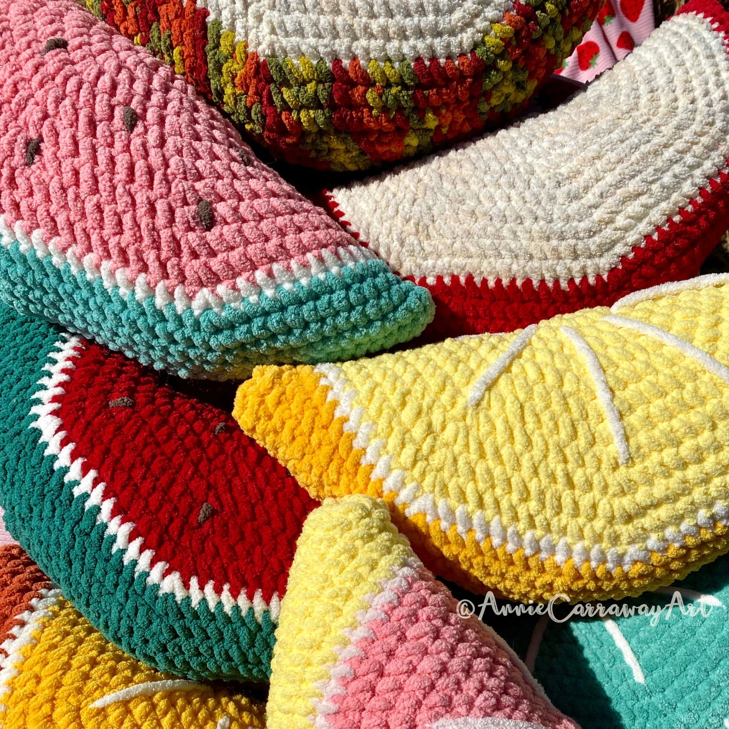 Fruit Slice Pillows Crochet Pattern | Digital Download