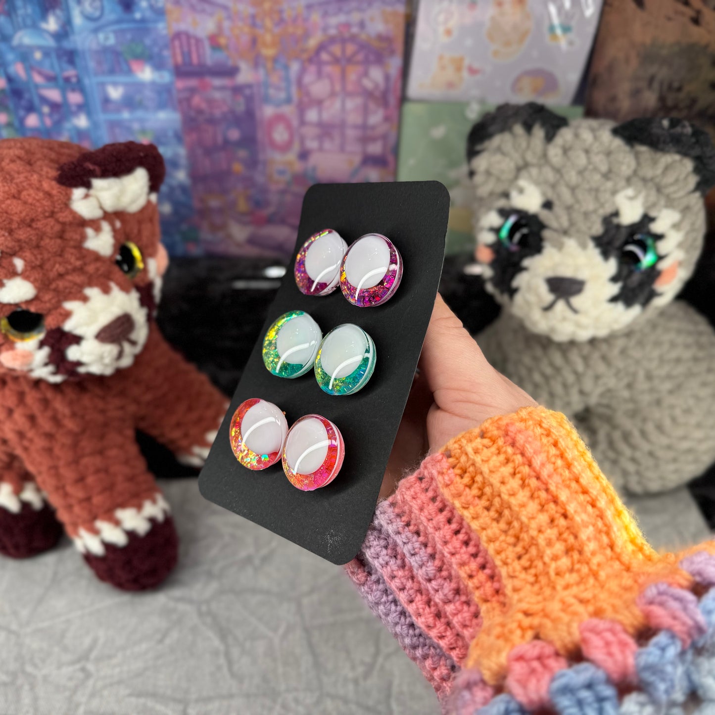 Hand Painted Kawaii Eyes | 25mm | Set 3