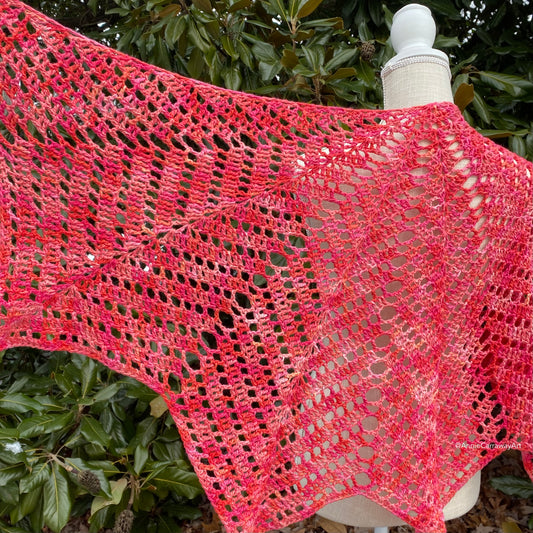 Ruby Shawl | Hand Dyed Organic Cotton