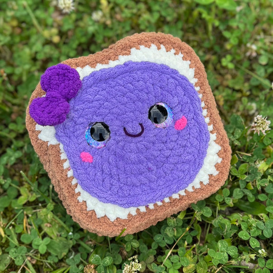 Jelly Toast Crochet Plushie | Hand Painted Eyes