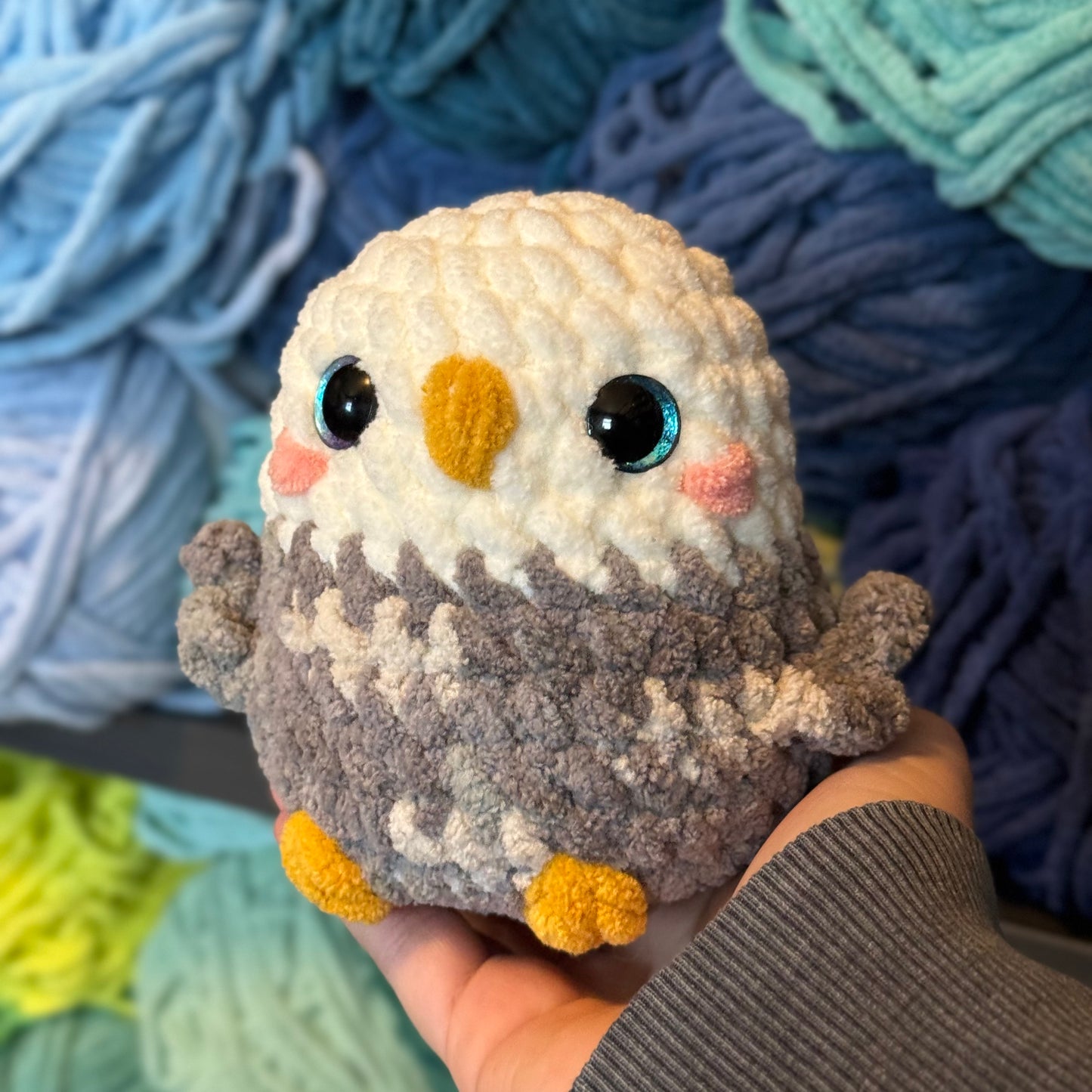 Seagull Crochet Plushie | Hand Painted Eyes