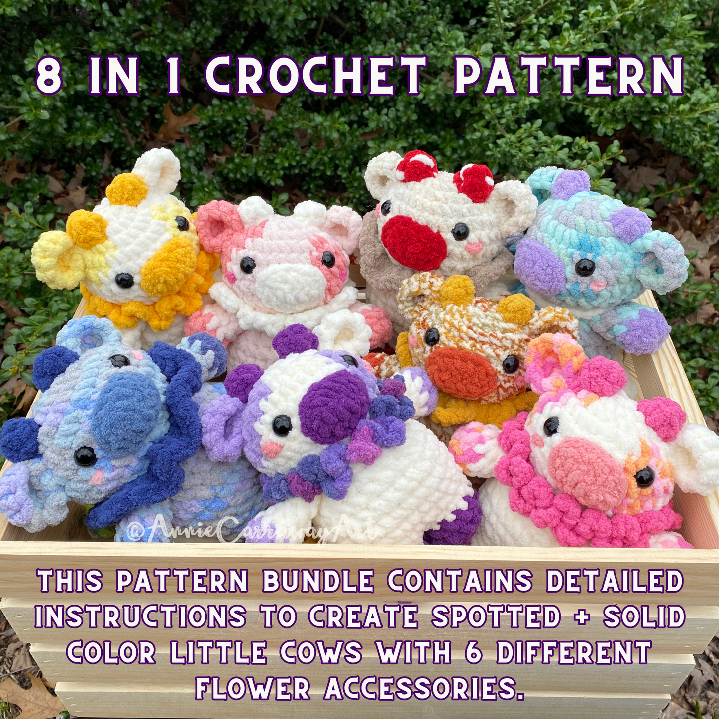 Little Flower Cows Crochet Pattern