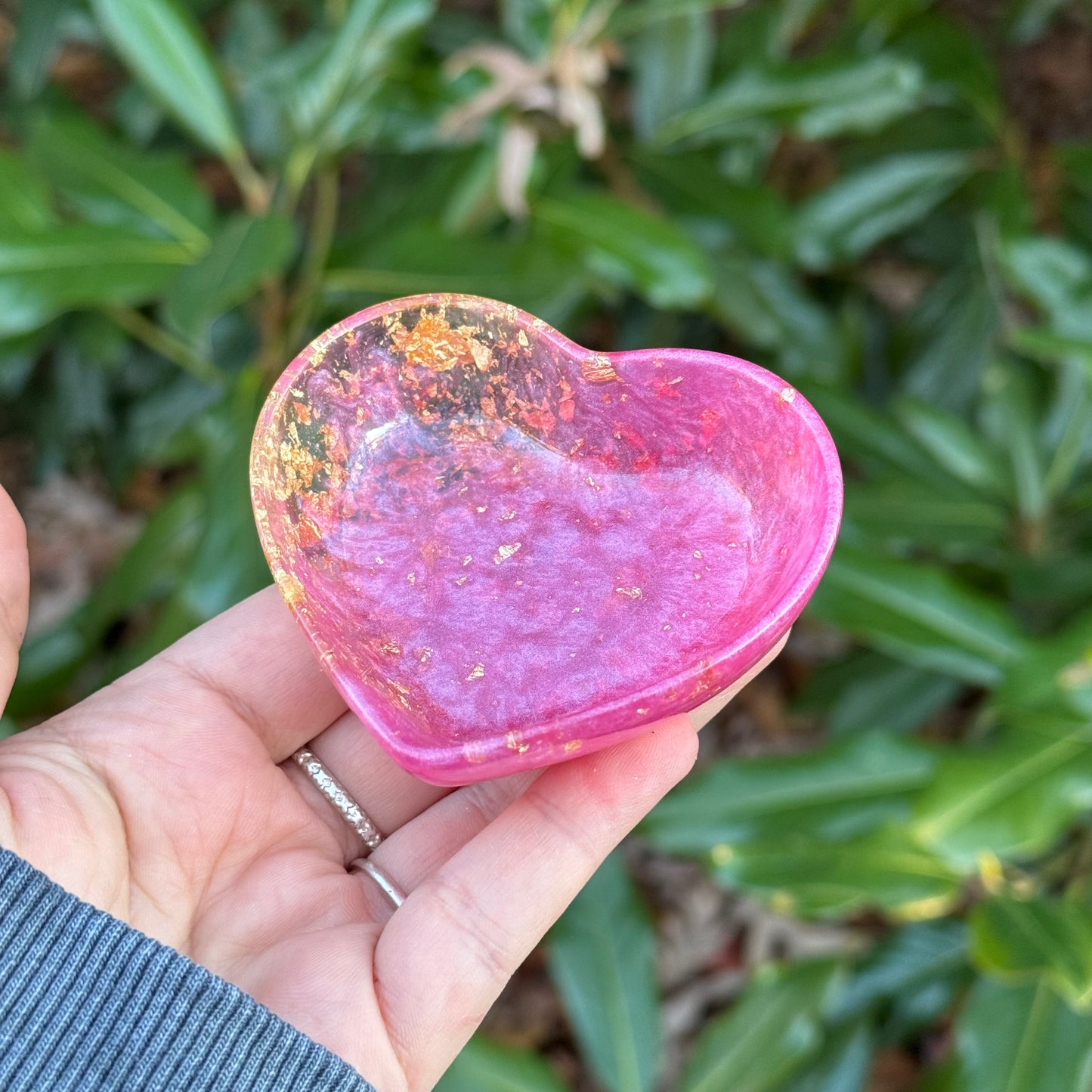 Pink Heart Trinket Trays