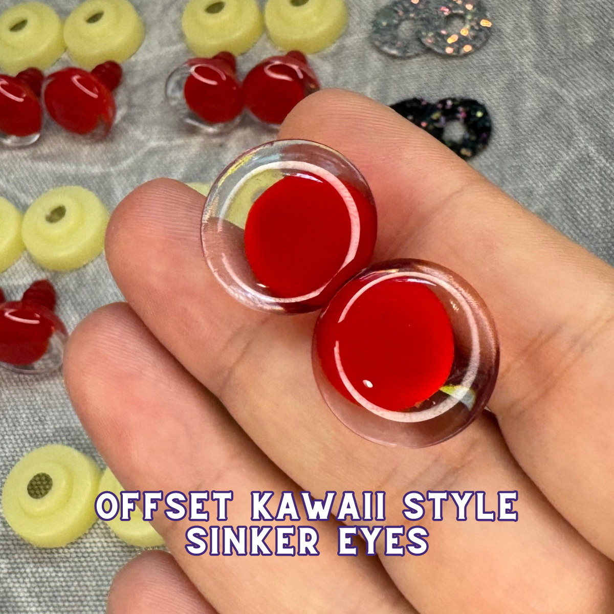 16 mm Kawaii Safety Eyes| 5 Red Pairs