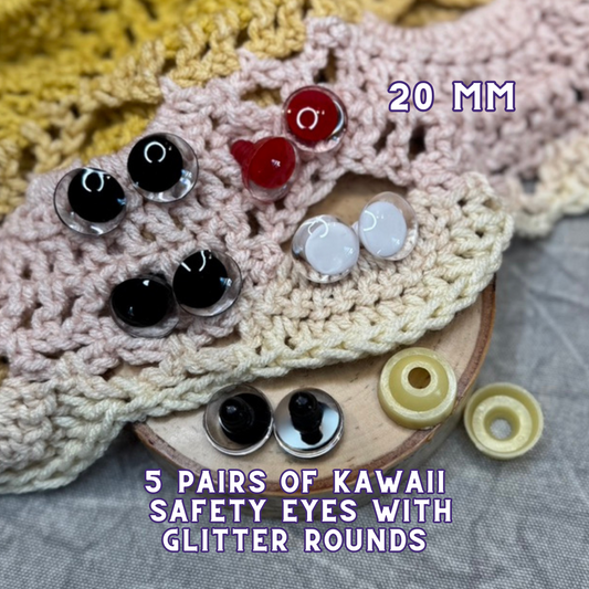 20 mm Kawaii Safety Eyes | 5 Mixed Color Pairs