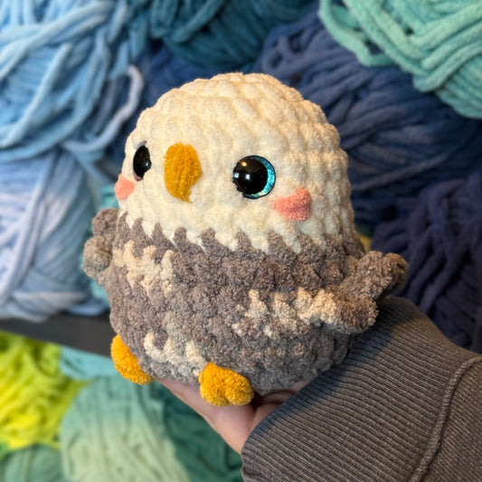 Seagull Crochet Plushie | Hand Painted Eyes