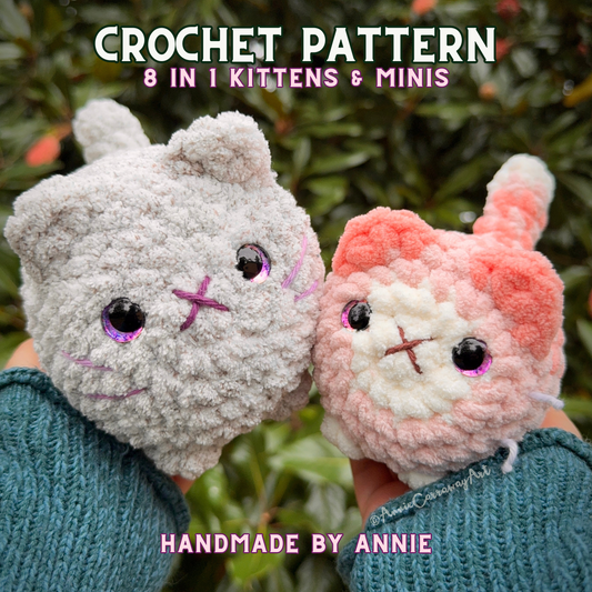 Cute Kitten Plushies Crochet Pattern