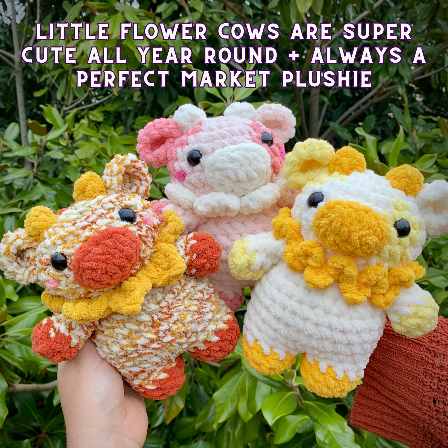 Little Flower Cows Crochet Pattern