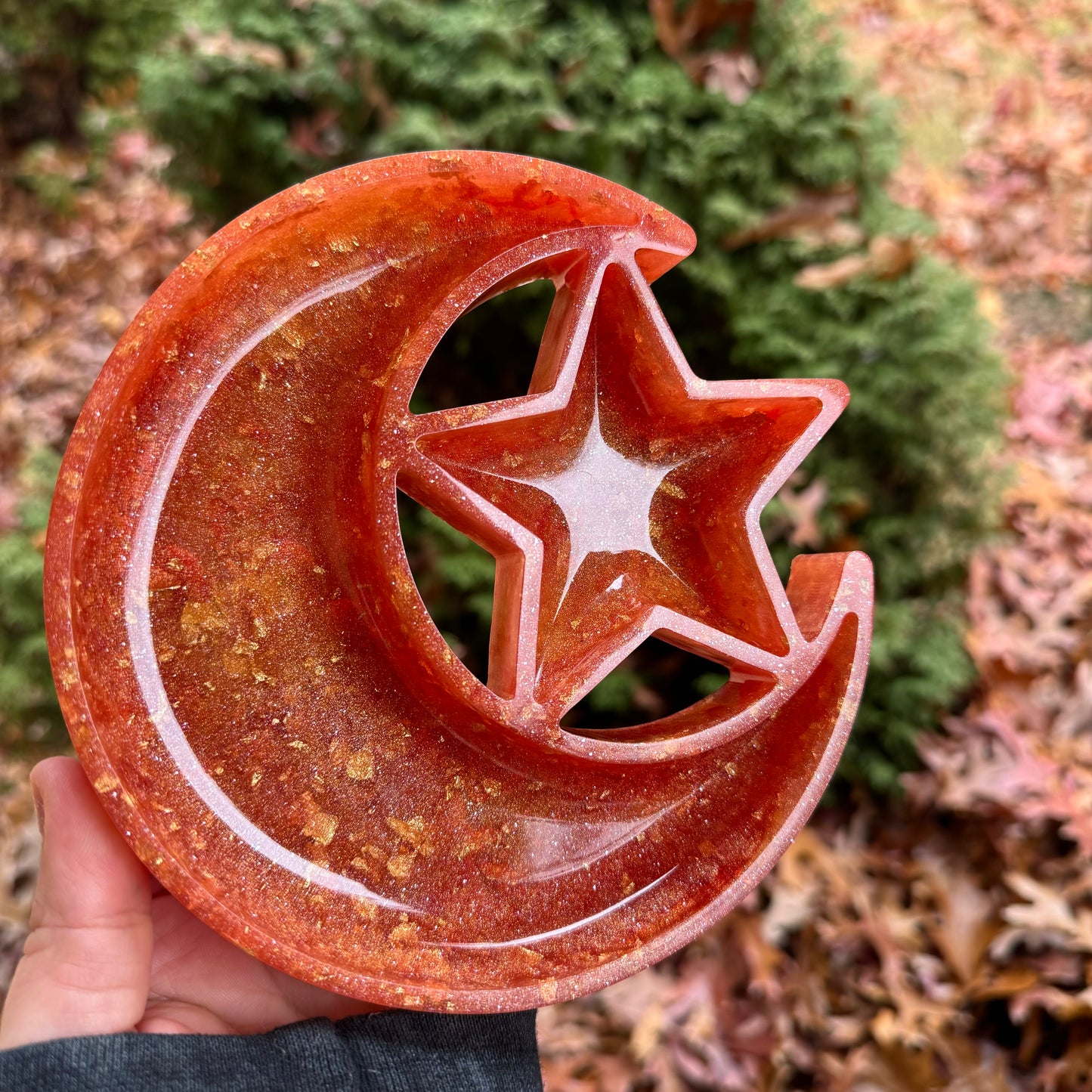 Autumn Gold Moon Tray