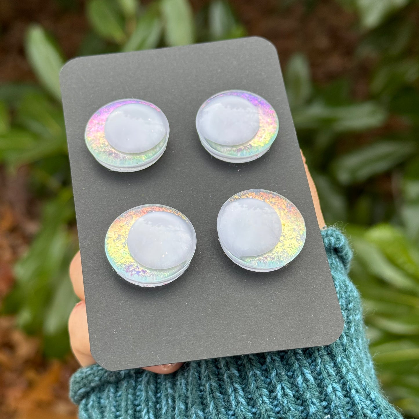 25 mm Hand Painted Kawaii Eyes | Opal | Set #95