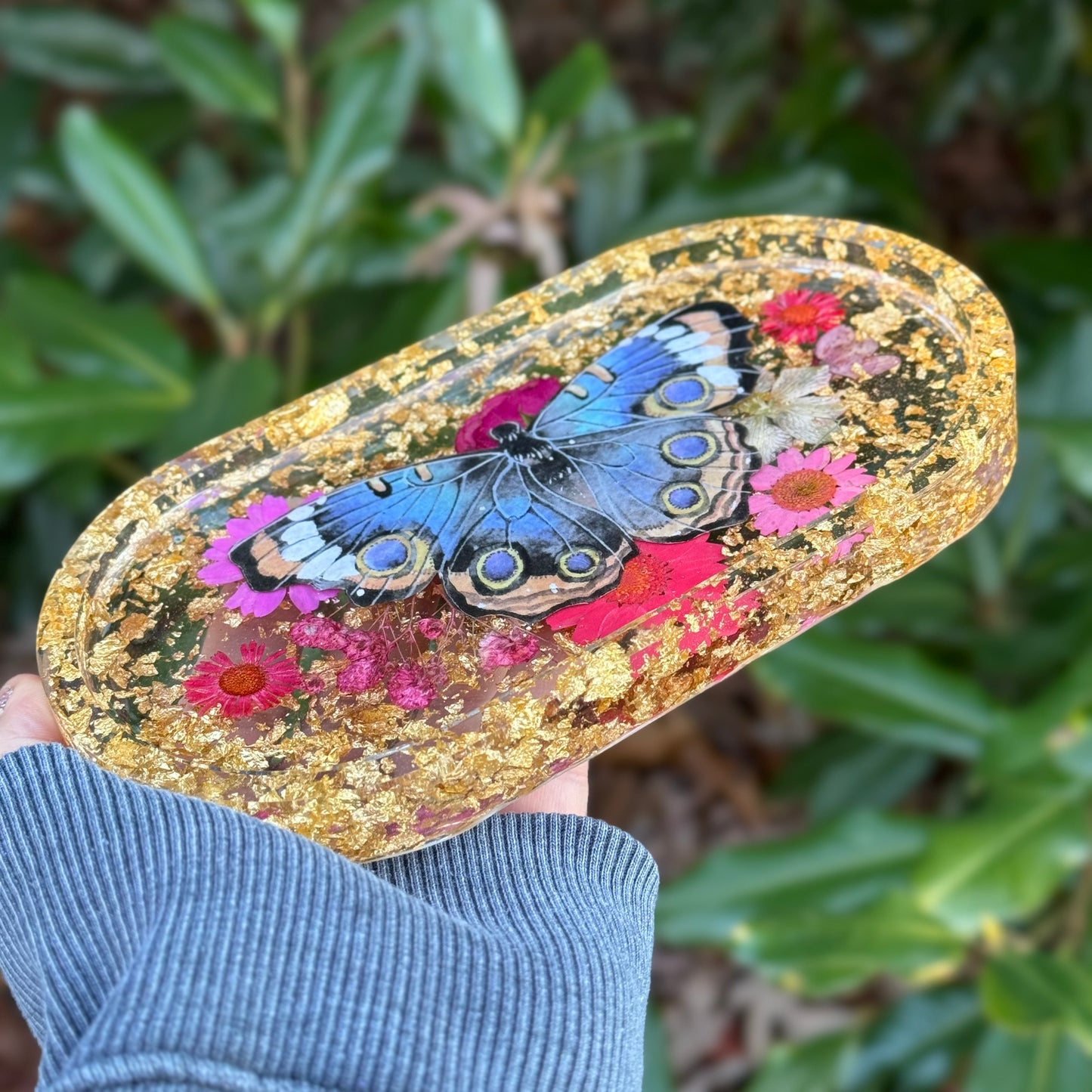 Rose Butterfly Trinket Tray